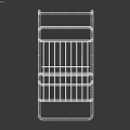 Gold Metal Kitchen Organizer With Multi Layer Shelves For Cookware Storage