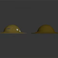 Two Golden Dome Shaped Objects With Smooth Surface And Metallic Texture On Dark Background 3d model