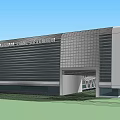 Modern Architectural Building Plan With Streamlined Structure Green Areas And Surrounding Layout 3d model
