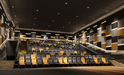 Modern Cinema Hall 3d model