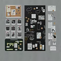 Creative Photo Wall Decor Ideas With Corkboard Blackboard Photos Notes Cards And Stickers