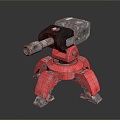 laser tower turret turntable sci-fi tower defense game tower defense sci-fi turret game turret game turret 3d model