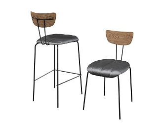 Casual Dining Chair Single Chair 3d model