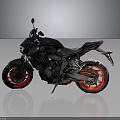 Sleek Black Motorcycle With Red Wheels And Modern Sporty Design Features