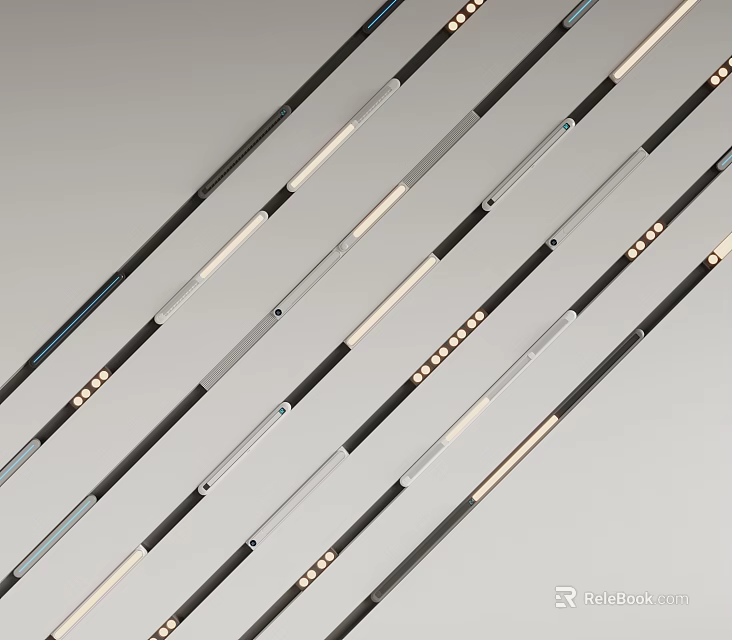 Sleek Modern Downlights and Spotlights With Adjustable Design For Home Ceiling Lighting 3d model 