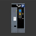Modern Commercial Parking Payment Machine With Digital Display And Payment Function 3d model