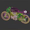 Vintage Black And Gold Motorcycle With Number 26 Classic Custom Design
