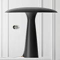 Modern Black Table Lamp With Tapered Base And White Background Setting 3d model