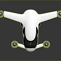 White Quadcopter Drone With Modern Aerodynamic Body And Four Propellers Structure 3d model