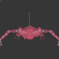 Smart Robotic Machine With Mechanical Structure Articulated Metal Limbs And Futuristic Design