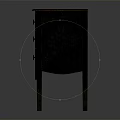 Gray Modern Bedside Table With Three Drawers Round Knobs And Curved Legs