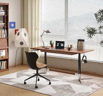 Modern Middle Ancient Desk and Chair Finished Desk and Chair Ancient Style Lifting Desk 3d model