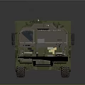 Green Camouflage Military Vehicle With Multi Axle Design And Multiple Compartments