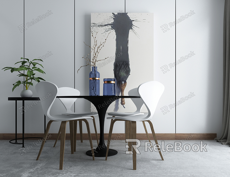 Modern Table and Chair Combination Dining Table and Chair Combination model