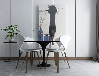 Modern Table and Chair Combination Dining Table and Chair Combination 3d model