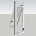 Tilted Window Blinds With White Frame And Adjustable Slats For Modern Interiors