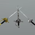 European Sword Knight Sword 3d model