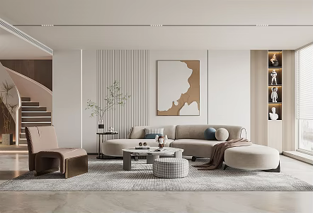 modern living room 3d model