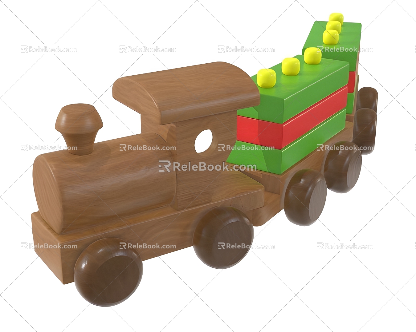 Train toys 3d model