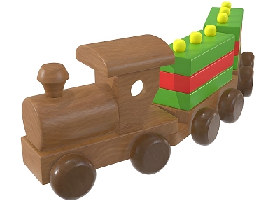 Train toys 3d model