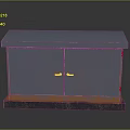 Sturdy Metal Computer Cabinet With Two Doors Rustic Finish And Dark Base Heavy Duty Design