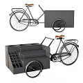 Modern Cargo Bicycle With Large Storage Box And Multiple Compartments Design 3d model