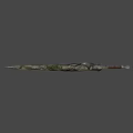 Game Movie Character Wielding Glowing Green Magic Sword With Intricate Hilt And Luminous Accents