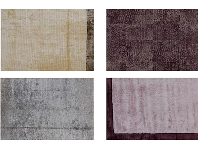 Square Carpets With Various Colored Textured Patterns And Modern Design Styles 3d model