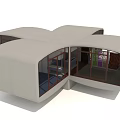 Modern Detached Villa With Unique Shape Large Windows And Open Interior Design