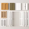 Modern shutter folding door 3d model