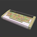 Vintage Computer Keyboard With Classic Beige And White Design And Retro Key Layout