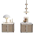 Modern bedside table chandelier 3d model