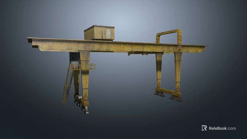 Heavy Duty Industrial Gantry Crane With Metal Frame Control Box And Support Legs 3d model 