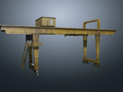 Heavy Duty Industrial Gantry Crane With Metal Frame Control Box And Support Legs 3d model