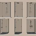Different Styles of Modern Shower Heads for Bathroom Display with Sleek Designs