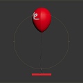 Modern Balloon Love Balloon Hydrogen Balloon Game Item 3d model