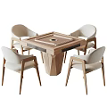 Quiet Mahjong Tables and Chairs 3d model