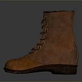 Stylish Brown Leather Mid Calf Boots With Lace Up Design For Daily Use