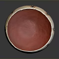 Artistic Hand Carved Bowl With Red Interior And Geometric Exterior Patterns