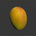 Fresh Ripe Mango Fruit With Vibrant Yellow And Green Skin On Dark Background
