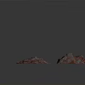 Rusted Metal Decorative Scene Components With Irregular Shape And Rock Texture