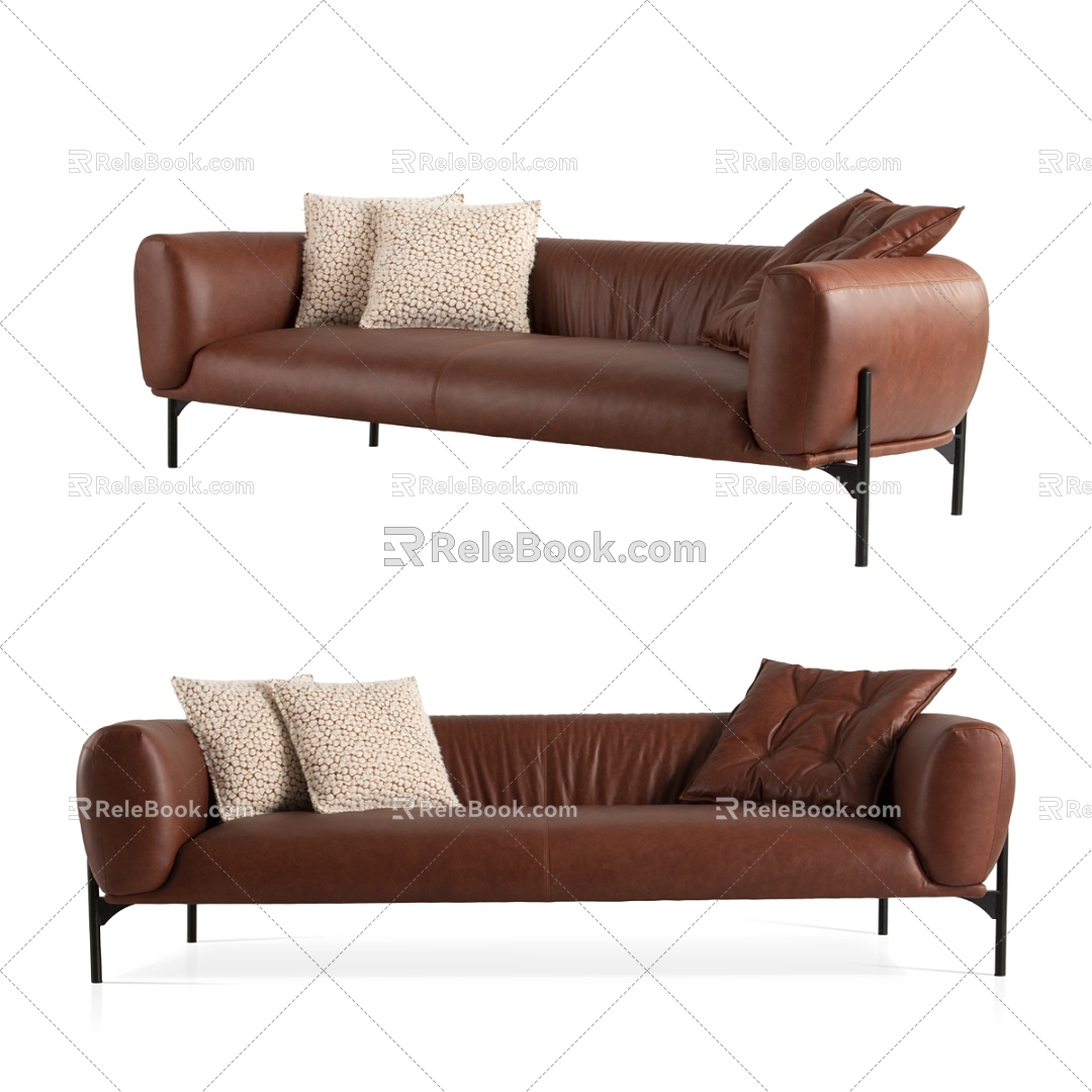 Modern Sofa Leather Sofa 3d model