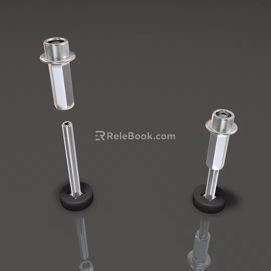 Assembly type adjustable foundation structure Assembly type decoration ground leveling system foundation bolt 3d model