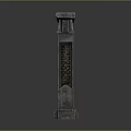 Industrial Equipment With Metal Vertical Structure Base Top Extension And Engraved Texture Design