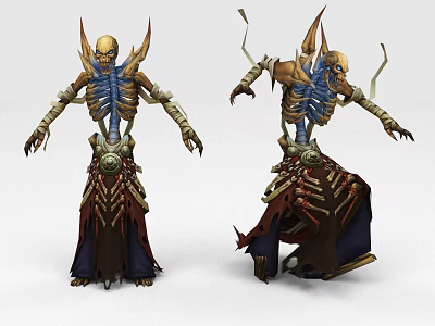 Modern Game Character Skeleton Warrior Game Character 3d model Modern Game Character Skeleton Warrior Game Character 3d model