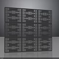Multi Tier Metal Grid Structure With Industrial Design And Storage Panels 3d model