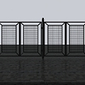 Iron fence effect diagram white steel fence effect diagram 3d model