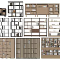 Bookshelf Bookcase Display Rack Decorative Rack Storage Rack 3d model
