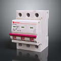 White Residual Current Device EL 30 With Red Button Green Indicators And Mounting Holes