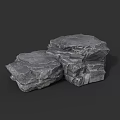 Natural Gray Textured Rocks Stacked With Rough Surface And Layered Structure